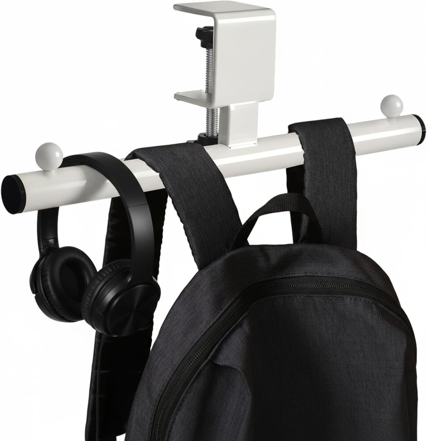 Geelin 1 Pcs White Heavy-Duty Bag Hook for Desk or Table Bag Hanger Backpack Holder Purse Hook Table Handbag Hanger Organizer Storage Under Desk for Office Classroom Dorm Accessories