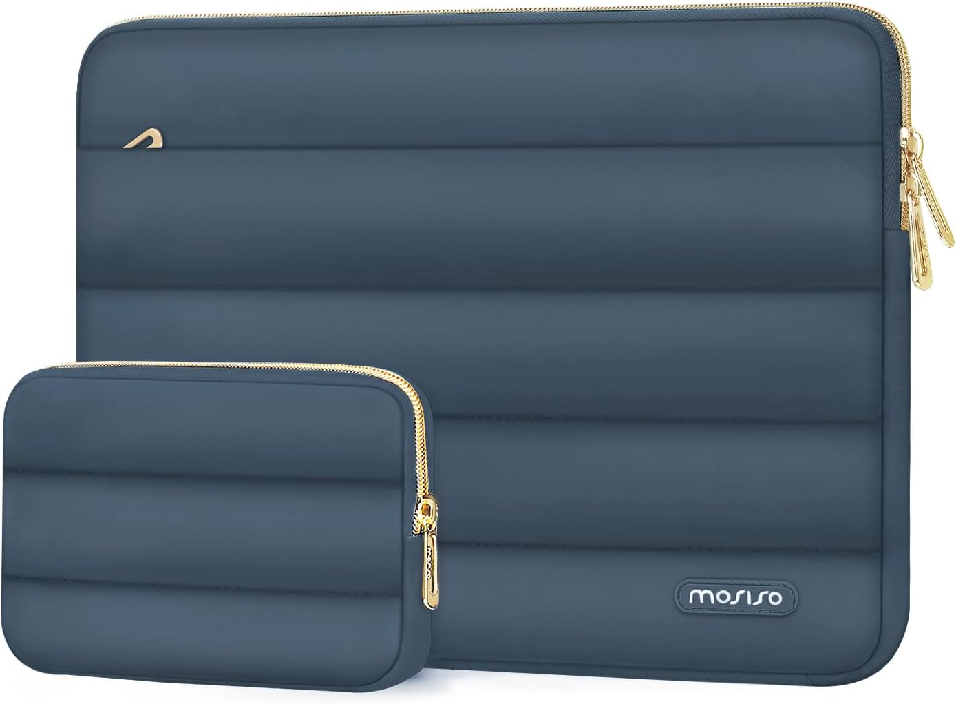 MOSISO Laptop Case 13.3 inch,13-13.3 inch Puffy Laptop Sleeve Compatible with MacBook Neo/Air 13.6 M5 M4 M3 M2 M1/Pro 13/14,HP Dell ASUS Lenovo,Polyester Horizontal Bag with Small Case, Sand
