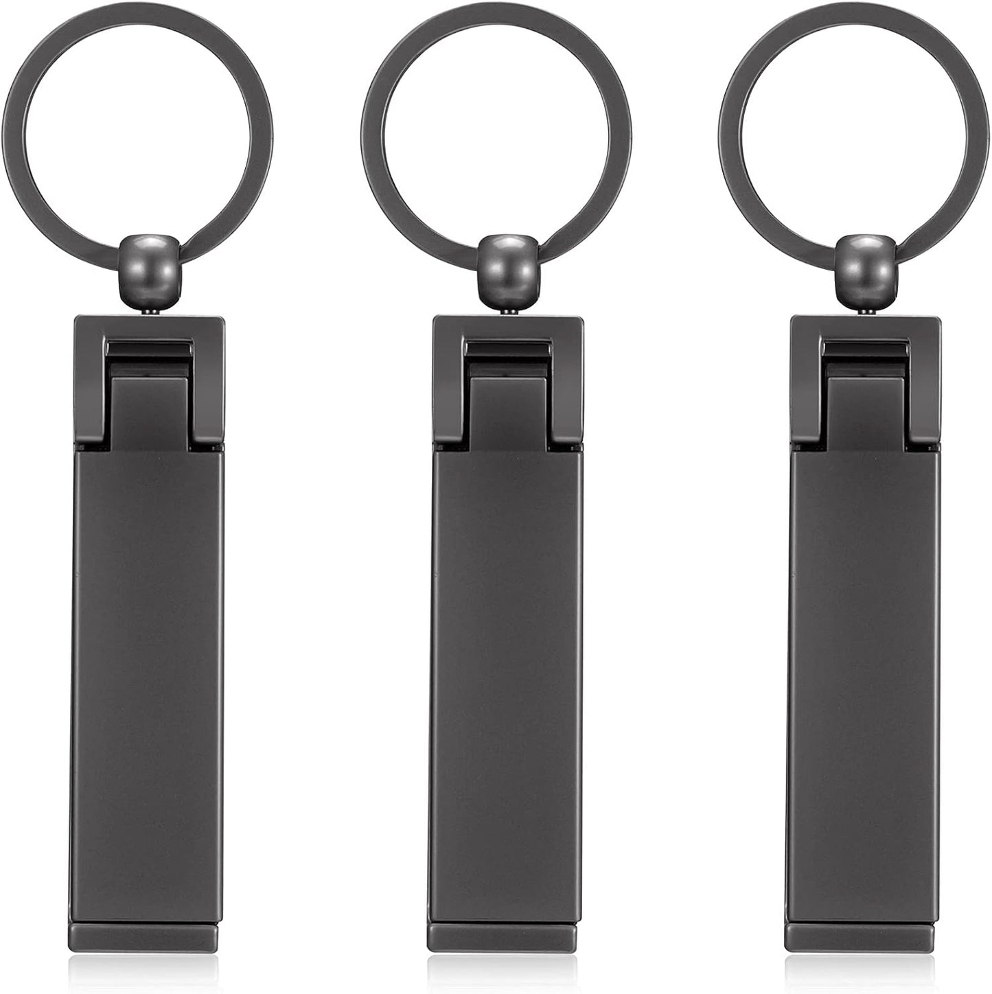 Hotop 3 Pieces Purse Hook for Table Instant Bag Hook Hanger, 2-in-1 Handbag Table Holder Hanger Set Mobile Phone Holder Foldable Storage Stylish Swivel Design for Women Desk(Silver, Gun-Black, Gold)