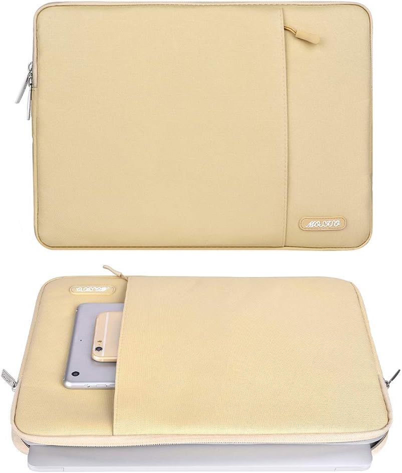 MOSISO Laptop Case 13.3 inch, 13-13.3 inch Laptop Sleeve Compatible with MacBook Air/Pro 13/Pro 14 M5 M4 M3 M2 M1, HP Dell ASUS Lenovo,Polyester Vertical Computer Sleeve Bag with Pocket, Antique Green - Colors A