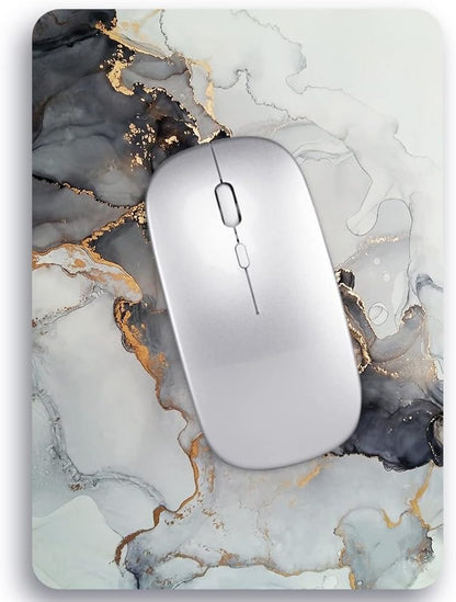Audimi Small Mouse Pad 6 x 8 Inch, Mini Mouse Pad Thick for Laptop Wireless Mouse Home Office Travel, Portable & Washable (Black)