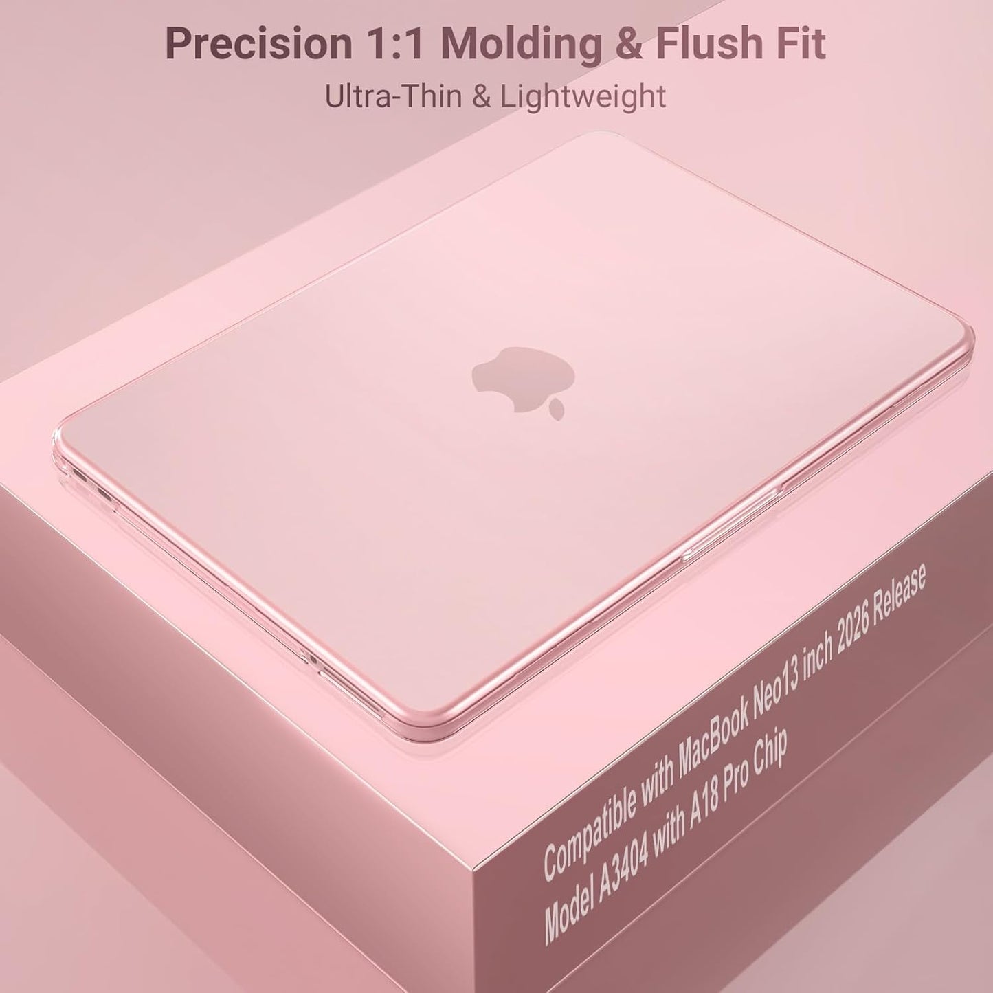 MOSISO Compatible with MacBook Neo Case 13 inch 2026 Release Model A3404 with A18 Pro Chip, 4 in 1 Kit Precision Fit Crack & Scratch Resistant Protective Hard Shell Case Cover, Crystal Clear