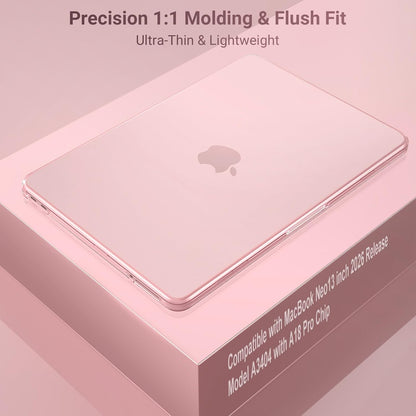 MOSISO Compatible with MacBook Neo Case 13 inch 2026 Release Model A3404 with A18 Pro Chip, 4 in 1 Kit Precision Fit Crack & Scratch Resistant Protective Hard Shell Case Cover, Crystal Clear