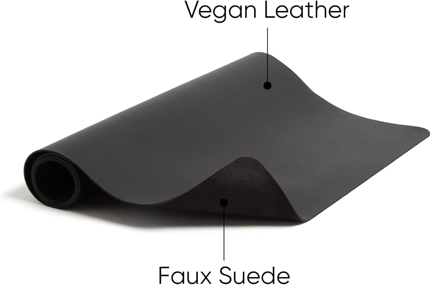 Smead Desk Pad, Vegan Leather Desk Mat with Non-Slip Faux Suede Backing, Perfect Desk Organizer for Office Decor, 31.5” x 15.7” Medium, Sandstone (64831)