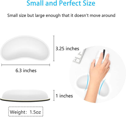 Dapesuom Mouse Wrist Rest, Ergonomic Memory Foam Mouse Wrist for Computer Desk Mats Support, PU Leather Hand Rest Pad Cushion for Gaming, Laptop, Men, Women, Pain Relief & Easy Typing, Black