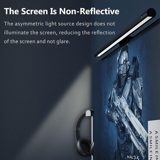 Monitor Light Bar, Touch E-Reading Monitor Light Lamp, No Screen Glare Stepless Dimming USB LED Hanging Light for Work and Office