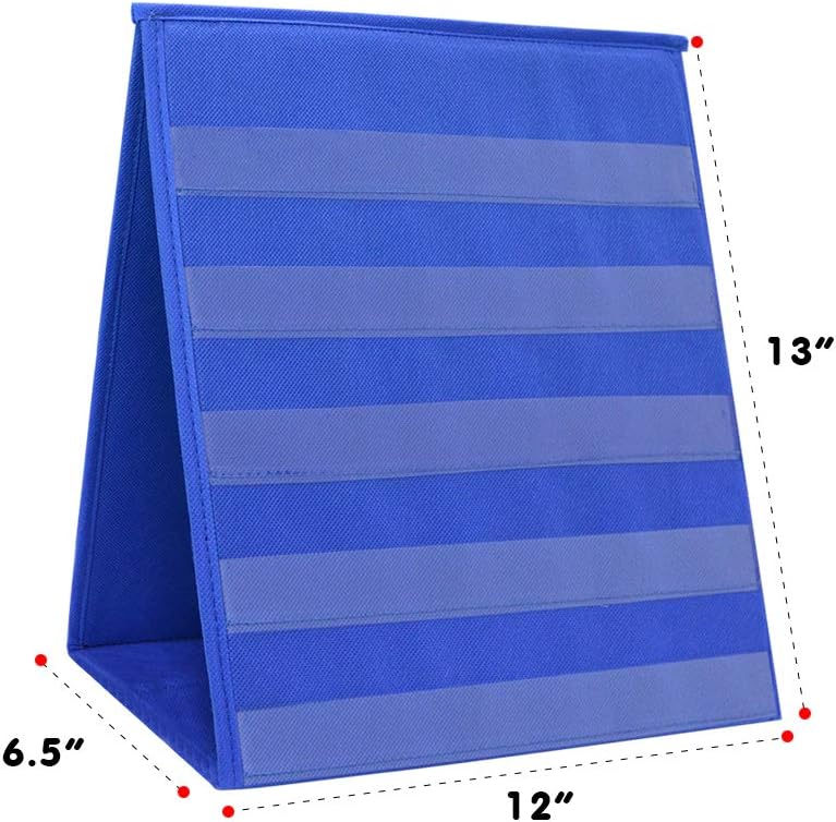 Magnetic Desktop Tabletop Pocket Chart Stand, Double Sided Small Pocket Chart for Classroom Home (15" X 12.5")