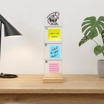 Monitor Memo Board Computer Monitor Memo Board Sticky Note Organizer Hold On Partner Im Overstimulated Sign Acrylic Desk Accessories Removable Wooden Base Set Sticky Notes 100 Sheets 11.8×3.1 inches