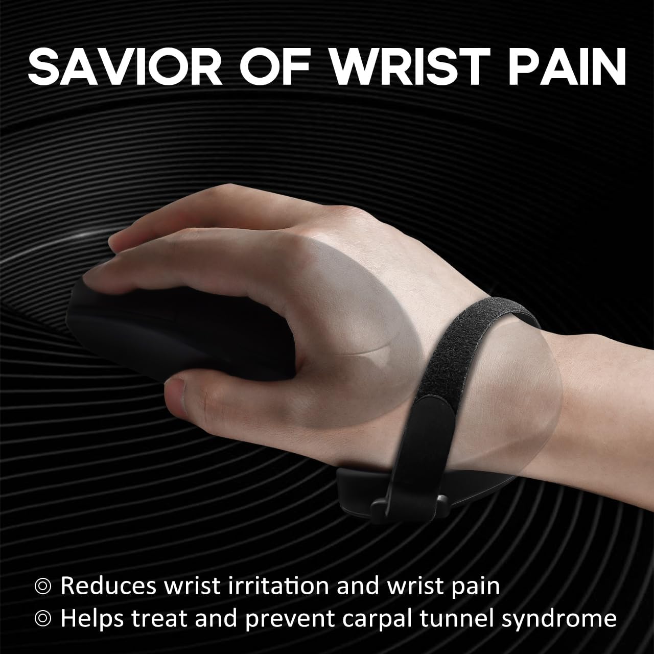 JIKIOU Advanced Ergonomic Right-Handed Gaming Wrist Rest for Mouse - Superior Support for Serious Gamers - Anti-Fatigue, Smooth Glide 2 Pack Black