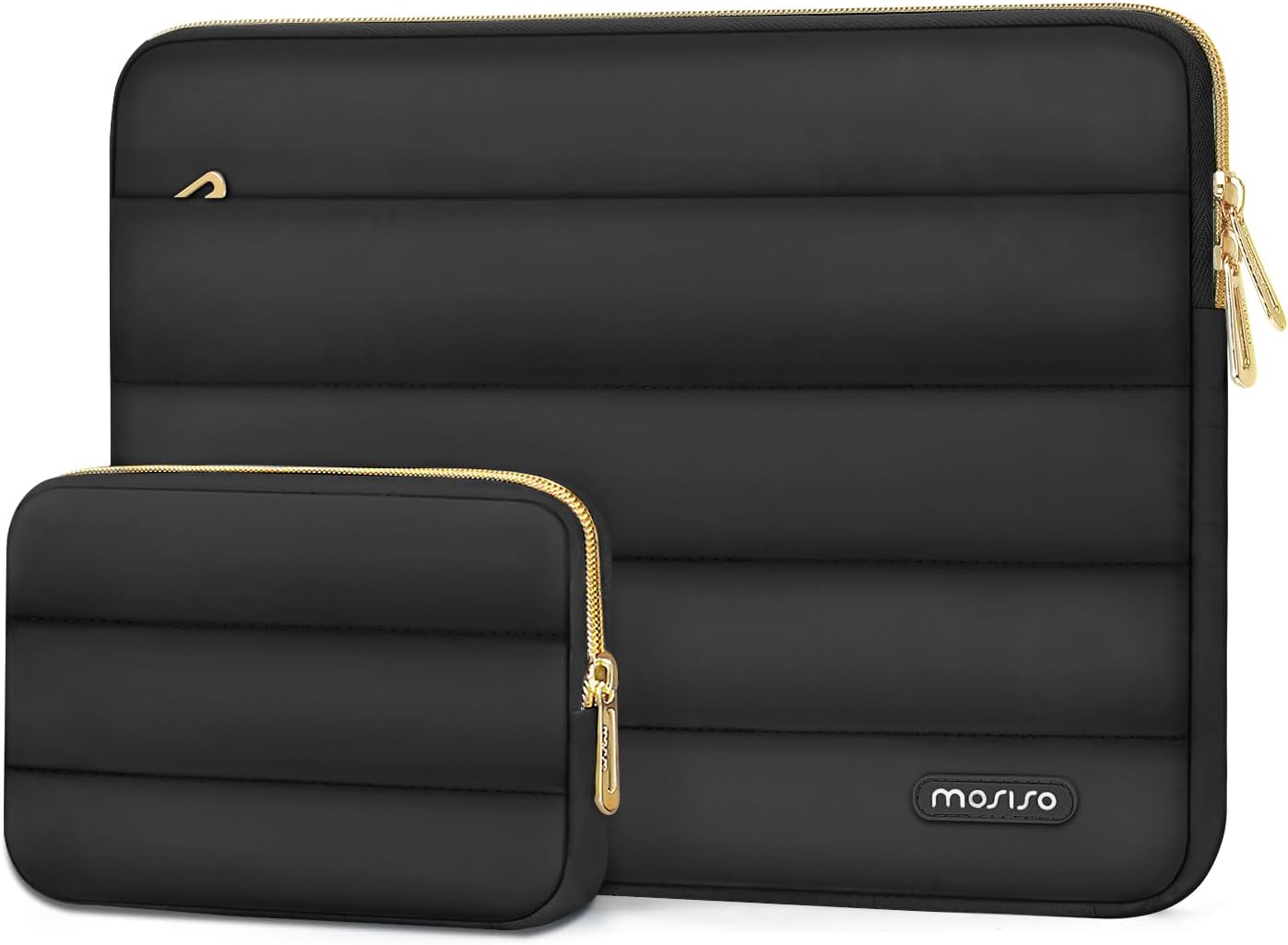 MOSISO Laptop Case 13.3 inch,13-13.3 inch Puffy Laptop Sleeve Compatible with MacBook Neo/Air 13.6 M5 M4 M3 M2 M1/Pro 13/14,HP Dell ASUS Lenovo,Polyester Horizontal Bag with Small Case, Sand
