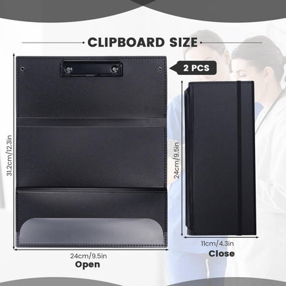 Portable Foldable Nursing Clipboard, Folding Metal Clipboard Pocket Size, Whitecoat Clipboard Nurse Edition Trifold, Occupational Therapy Clipboard for Doctors（Pink）
