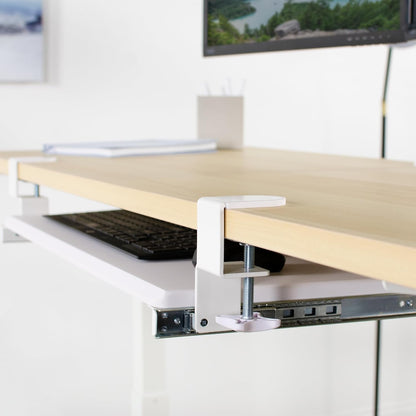 VIVO Large Keyboard Tray Under Desk Pull Out with Extra Sturdy C Clamp Mount System, 27 (33 Including Clamps) x 11 Inch Slide-Out Platform Computer Drawer for Typing, Black, MOUNT-KB05E