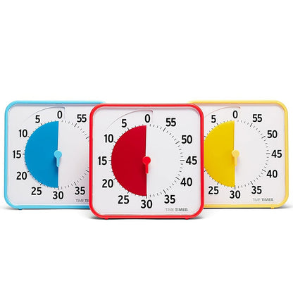 Time Timer 8 Inch Learning Center Classroom Set — 60 Minute Visual Timer for Kids with Dry Erase Activity Cards for Kids Classroom, Learning Centers and Teachers Desk Clock, Secondary (3-Pack)