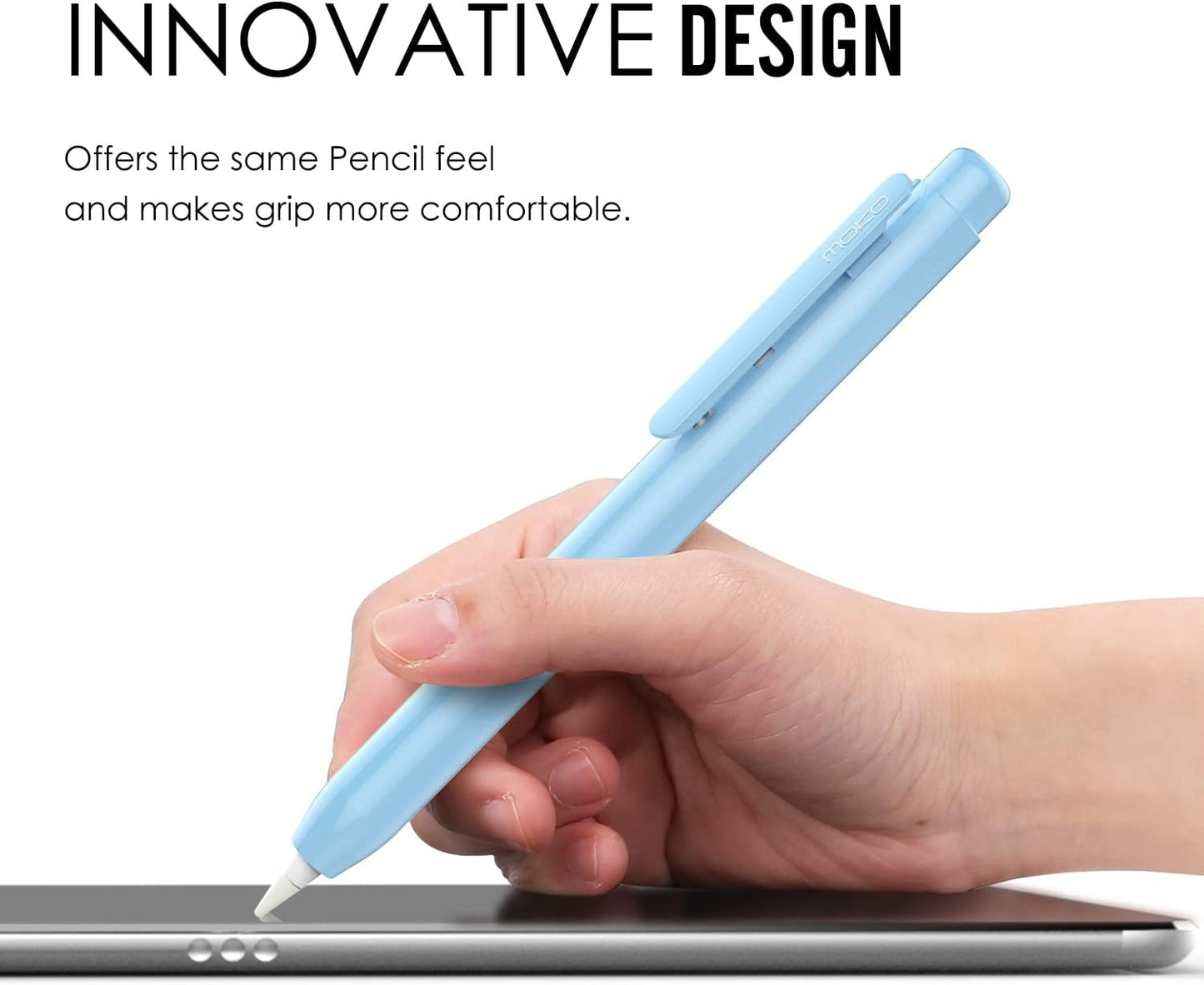 MoKo Holder Case for Apple Pencil 1st Generation, Retractable Apple Pencil 1st Case Protective iPad Pencil Sleeve Skin Cover with Sturdy Clip, Pink