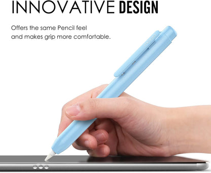 MoKo Holder Case for Apple Pencil 1st Generation, Retractable Apple Pencil 1st Case Protective iPad Pencil Sleeve Skin Cover with Sturdy Clip, Pink