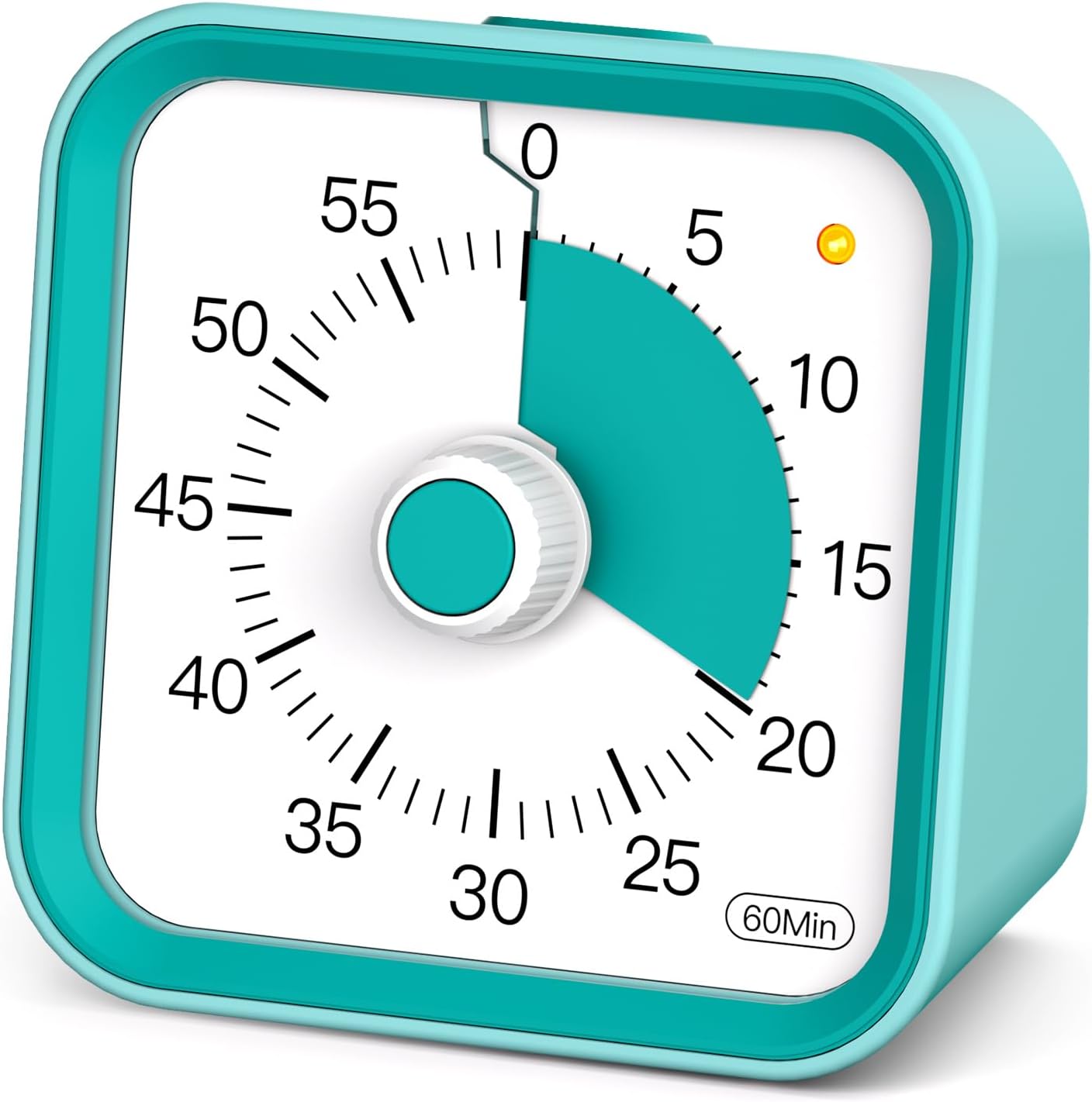 Visual Timer for Kids with Pause Function, 60 Minute Countdown Timer for Kids Desk Study, Teaching, Kitchen Cooking, Office Meetings, Time Management for ADHD (White)