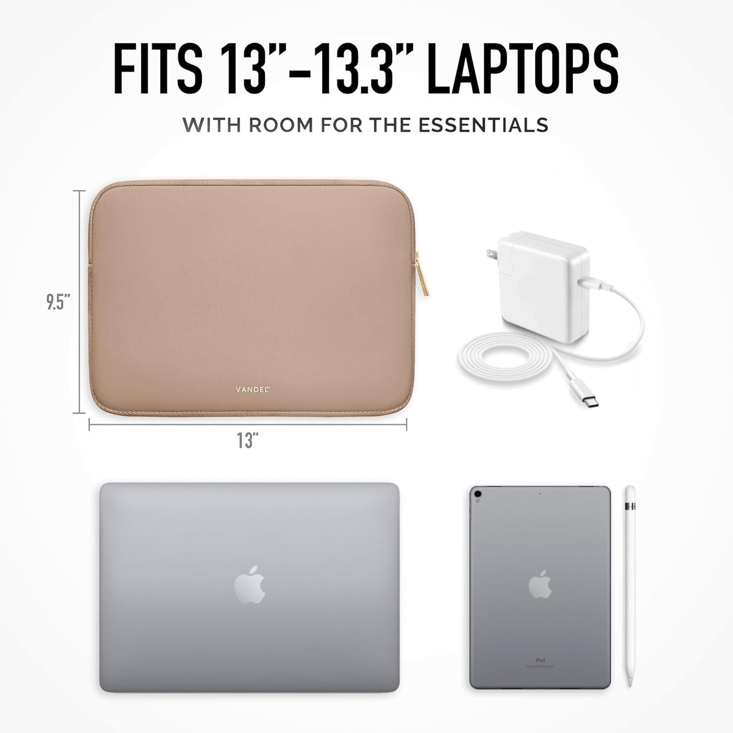 Vandel Slim MacBook Pro 16 Inch Laptop Sleeve, 15.6-16 inch Laptop Case, Protective MacBook Case Sleeve, Dell XPS 16 Cover 15.6 in, HP 15-fc, Lenovo IdeaPad 15, Mac Book Pouch, Computer Carrying Bag