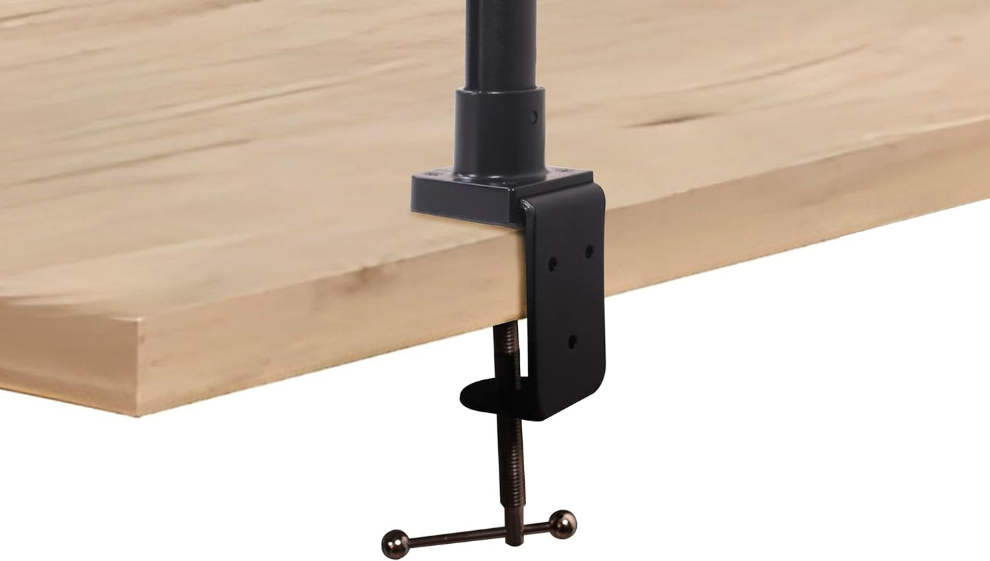 LED Desk Lamp with Clamp, Dimmable Clip On Light, Eye-Caring Gooseneck Task Lamp for Home Office, Study, Reading & Workbench, Adjustable Lighting for Small Desk – Black