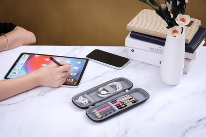 Small Pencil Case Holder for Pencils,Hard Pen Case for Executive Fountain Pens,Ballpoint Pens-Black