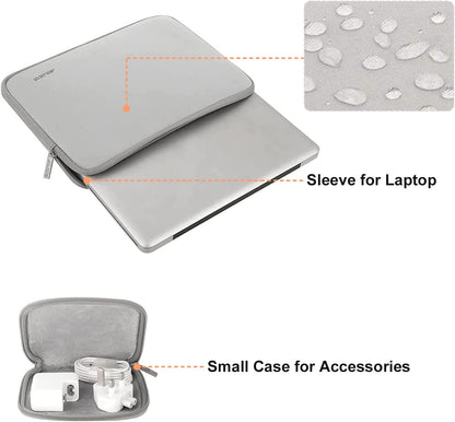 MOSISO Laptop Case 13.3 inch, 13-13.3 inch Laptop Sleeve Bag Compatible with MacBook Air/Pro 13/Pro 14 M5 M4 M3 M2 M1, HP Dell ASUS Lenovo, Neoprene Computer Sleeve Bag with Small Case, Baby Pink - Colors A