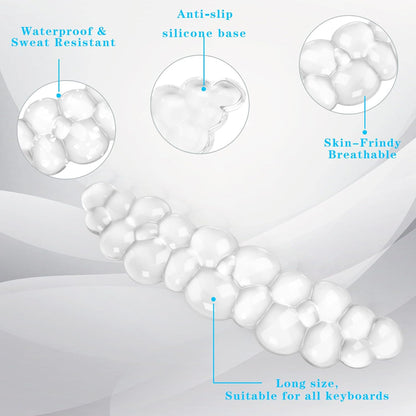 Gel Cloud Keyboard and Mouse Wrist Rest, Cute Wrist Support and Arm Support Keyboard Rest for Keyboard and Mouse Typing Pain Relief，Suitable for Office/Computer/Laptop/Gaming（White）