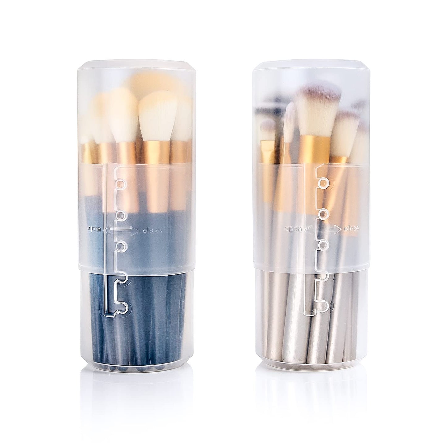 OCHEAL Makeup Brush Holders, 3 Pack of Makeup Brush Organizer Travel Case Retractable Plastic Travel Makeup Brushes Holder for Vanity Makeup Artist Brushes Storage Cup