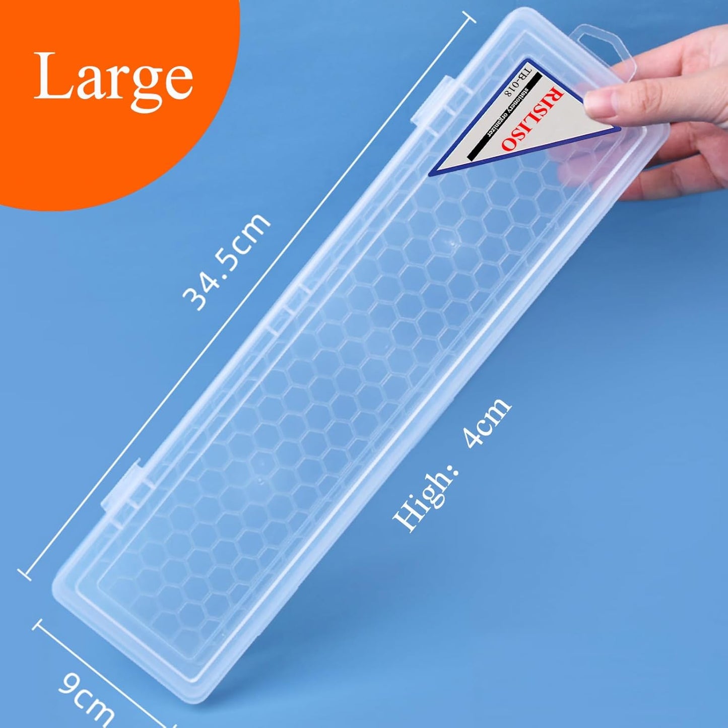 13 Inch Long Paint Brush Container with Foam Insert & Lid for Artist Paintbrush,Portable Miniature Hard Plastic Travel Watercolor Brush Case Without Brushes