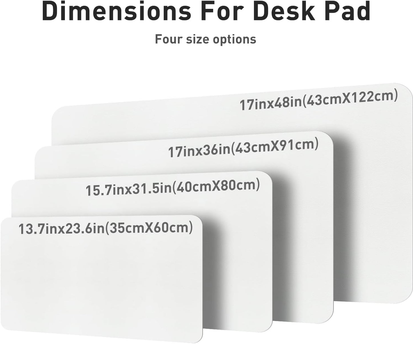 Aothia Leather Desk Pad Protector, Mouse Pad, Office Desk Mat, Non-Slip PU Leather Desk Blotter, Laptop Desk Pad, Waterproof Desk Writing Pad for Office and Home(Dark Blue,31.5" x 15.7") - Colors A