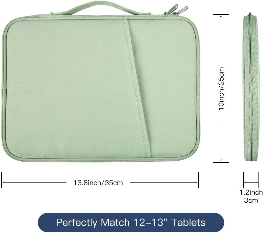 12-12.9 Inch Tablet Sleeve Bag for 12.4" Samsung Galaxy Tab S10+ S9+ Plus/S8+/S7+ Plus/S7 FE,13" iPad Air M4 M3 M2/iPad Pro M5 M4/Pro 12.9"/Microsoft Surface Go 2 12.4"/Pro 11 10 Carrying Case-Black