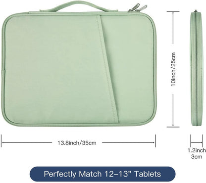 12-12.9 Inch Tablet Sleeve Bag for 12.4" Samsung Galaxy Tab S10+ S9+ Plus/S8+/S7+ Plus/S7 FE,13" iPad Air M4 M3 M2/iPad Pro M5 M4/Pro 12.9"/Microsoft Surface Go 2 12.4"/Pro 11 10 Carrying Case-Black