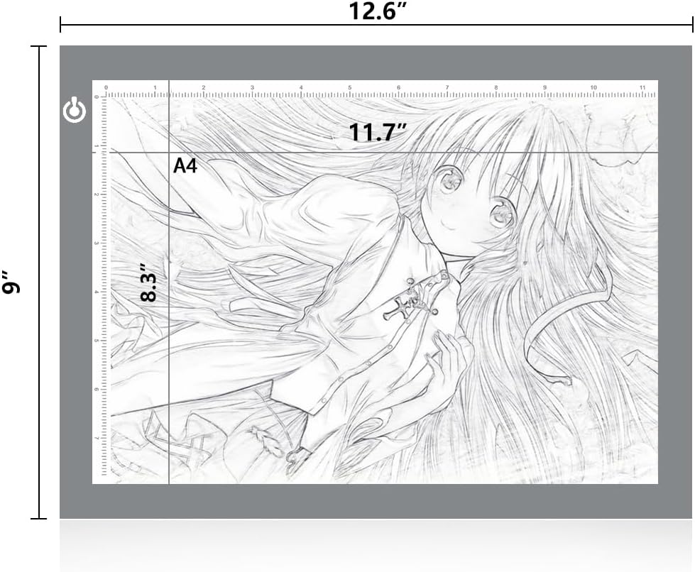 LitEnergy A3 Copy Light Board Tracing Box, Ultra-Thin Adjustable Drawing Tablet USB Power Artcraft LED Tracer Pad for Diamond Art Painting Accessories, Streaming, Sketching, Animation, Stenciling
