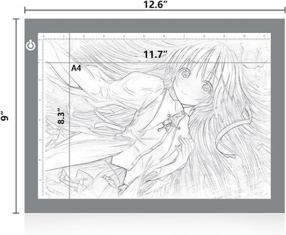 LitEnergy A3 Copy Light Board Tracing Box, Ultra-Thin Adjustable Drawing Tablet USB Power Artcraft LED Tracer Pad for Diamond Art Painting Accessories, Streaming, Sketching, Animation, Stenciling