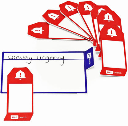 PATboard Scrum Board and Kanban Board - IMPEDIMENTcards to Mark impediments - with nanocups® for Glass - Set of 8