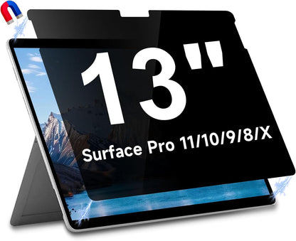 13.8 Inch Magnetic Privacy Screen for Microsoft Surface Laptop 7, Removable Anti Glare Screen Protector, Blue Light Computer Filter, Anti Spy Easy Install