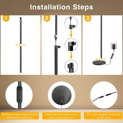 LitONES Video Conference Lighting for Computer, Dimmable Light for Video Recording, Meeting, Laptop & Webcam, 15W Ring Light for Desk with C- Clamp, Swing Arm, Remote, Memory & Timer CRI >95