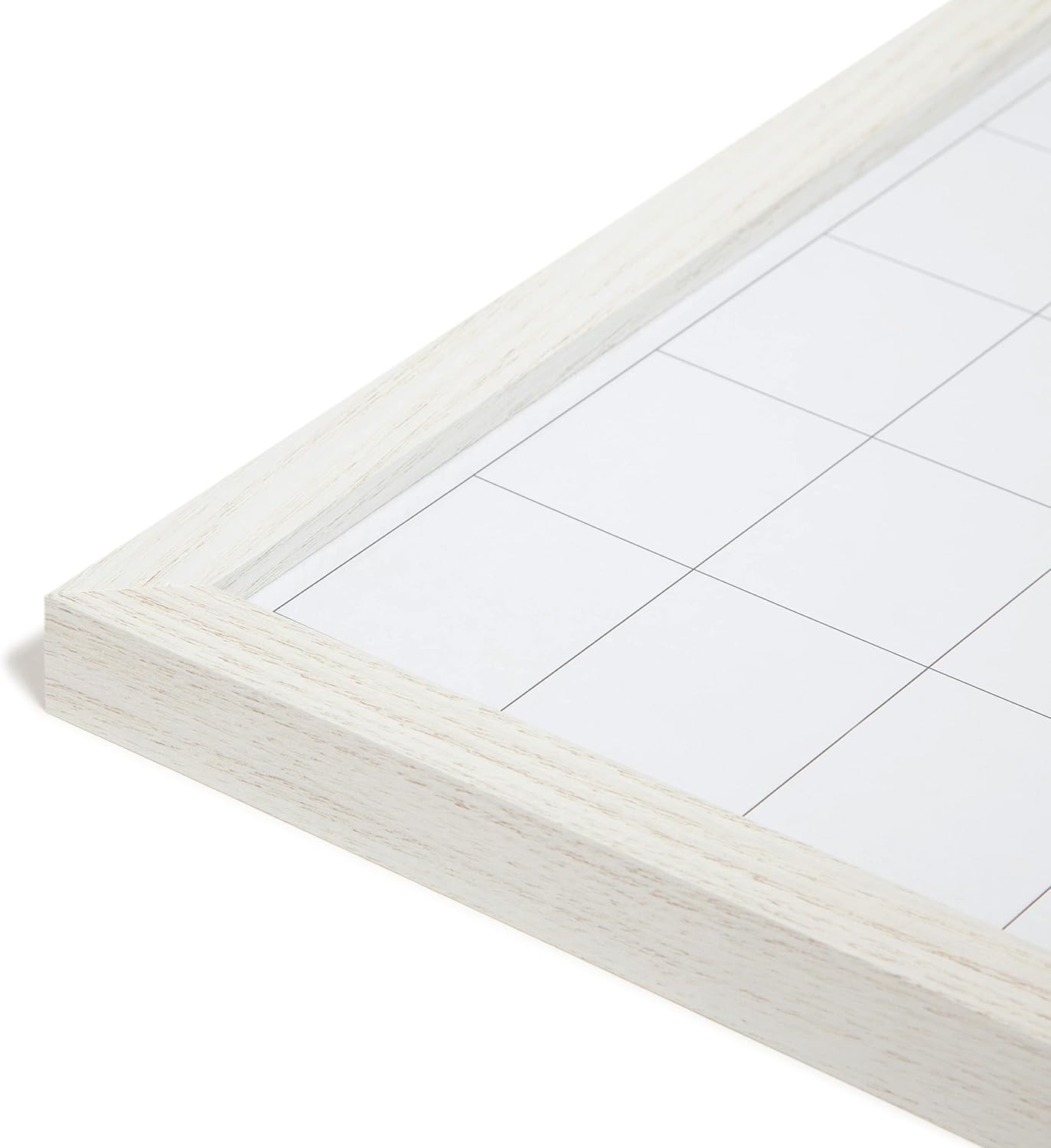 U Brands Rustic Weekly Dry Erase Board with White Wooden Frame, Office Supplies, 14” x 14”