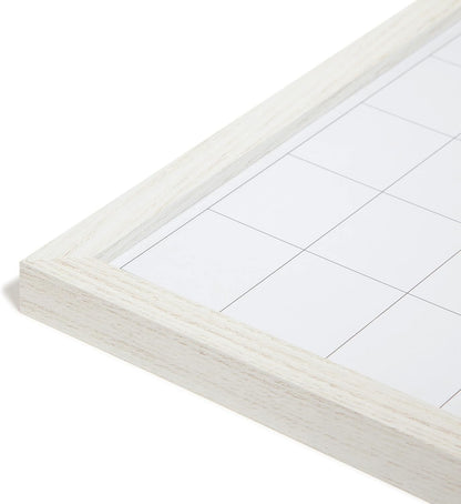 U Brands Rustic Weekly Dry Erase Board with White Wooden Frame, Office Supplies, 14” x 14”