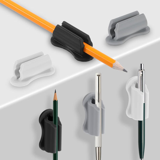 6 Pcs Adhesive Pen Holder for Wall, Sticky Silicone Desk Pencil Holder Marker Holders for Clipboard Office Teacher Supplies Clipboard Stylus Organizer(3 Colors)