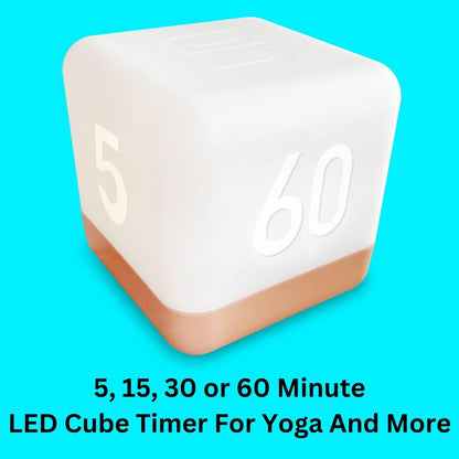 Automatic Household LED Cube Timer. Time Management Timer Cube Timer 5-15-30-60 Minute Preset Timer. Countdown Flip Timer Use as Exercise Yoga Study Kitchen Timer, Home Decor Centerpiece Accent Light
