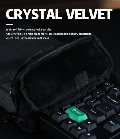 Chos 15.1x6.5-inch Black Keyboard Sleeve Wireless Keyboard Case Sleeve for Mechanical and Standard Keyboards Has Extra Pocket