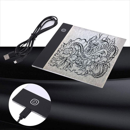 LED Tracing Light Box Board, Adjustable Brightness A5 USB Art Drawing Sketching Copy Pad for Tattoo Drawing, Streaming, Sketching