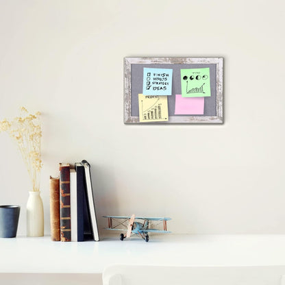 Cork Board Bulletin Board, 11.8x8.6 inches Mini Decorative Hanging Framed Cork Boards for Walls, Pin Board Vision Board for School Home Office, Bulletin Board with Wooden Frame(2230,WH,1p)