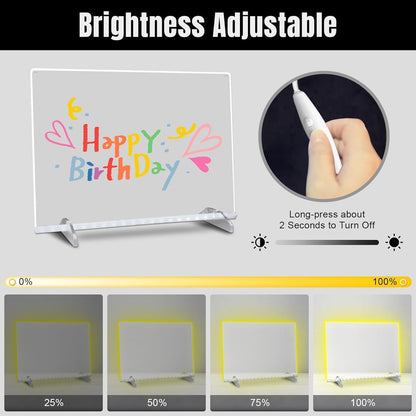 Led Note Board with Colors,16''Drawing Tablet,6 Modes & 8 Colors Light Up Drawing Board,Kids Toy with 13 Light Effects,Birthday Holiday Day Gifts for Girls & Boys Age 3+,Tracing Book（White）