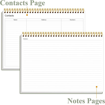 Weekly Productivity Planner - 8" x 11" Dashboard Desk Pad/Planner, Habit Tracker, Spiral Undated Weekly Planner for Office/School/Home, 54 Weeks, Black