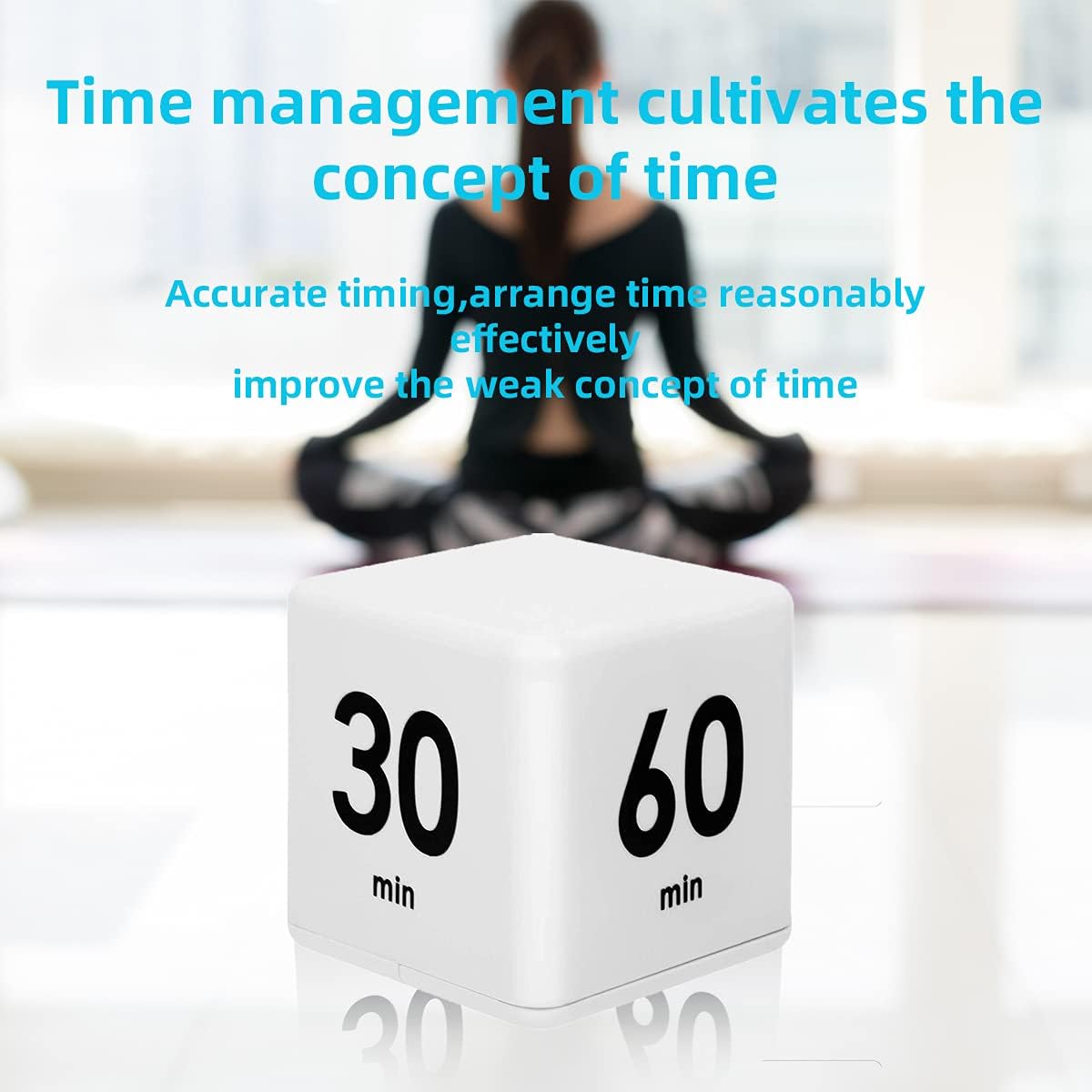 JOYIT Cube Timer 1 3 5 10 Minutes - Flip Countdown Visual Timer for Time Management, Kitchen, Workout, Study, Classroom, Office, Games