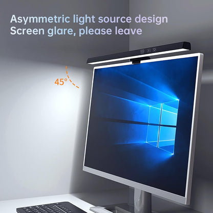 Monitor Light Bar with RGB Backlight, Computer LED Screen Lamp for Eye Caring, USB Powered Dual Light Source with Touch Control Timed Computer Monitor Desk Lamp for Game Office Home Silver
