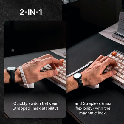 DELTAHUB Carpio G2.0 - Advanced Ergonomic Right-Handed Gaming Wrist Rest for Mouse - Superior Support for Serious Gamers - Anti-Fatigue, Smooth Glide (Large, Right, Pink)