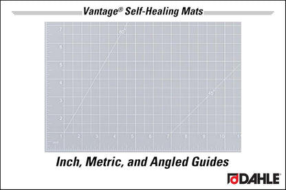 Dahle Vantage 10670 Premium Self-Healing Cutting Mat, 9"x12", 1/2" Grid, 5 Layers for Max Healing, Perfect for Crafts & Sewing, Black