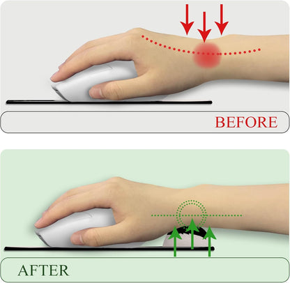 LIMKRIAN Cat Ergonomic Mouse Pad with Wrist Rest, Gaming Mouse Pad with Wrist Support, Funny Mouse Pads for Desk, Computer Mousepad with Non-Slip Pain Relief PU Base, Cute Office Desk Accessories
