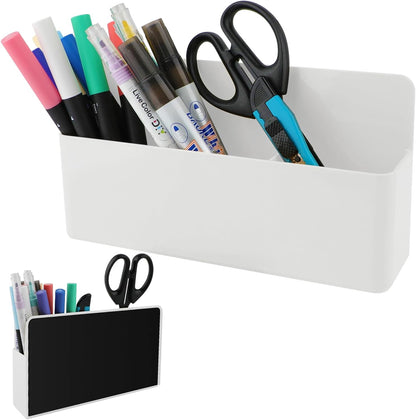 KITANIS Magnetic Pen Holder,2 Pack Magnetic Dry Erase Marker Holder with Generous Compartments,Strong Magnet Storage Marker Pen Pencil Organizer for Refrigerator,Whiteboard,Locker Accessories